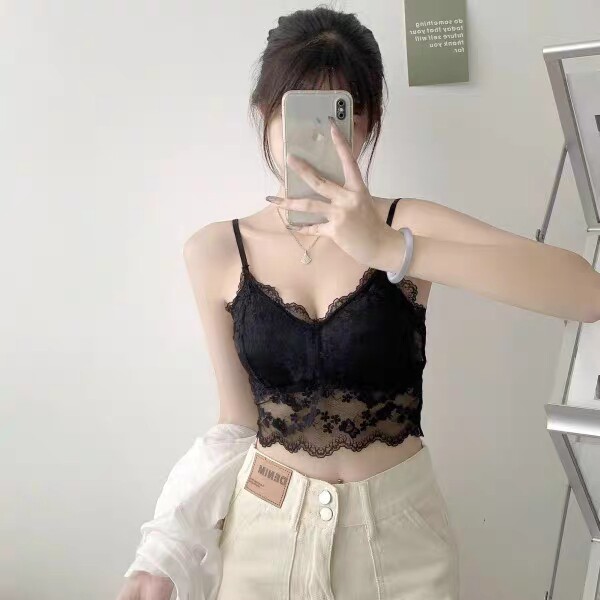 小心机美背背心女蕾丝吊带内衣女
