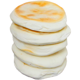 肉夹馍饼早餐饼子胚商用白吉馍白百吉饼陕西特产手工火烧饼夹里脊