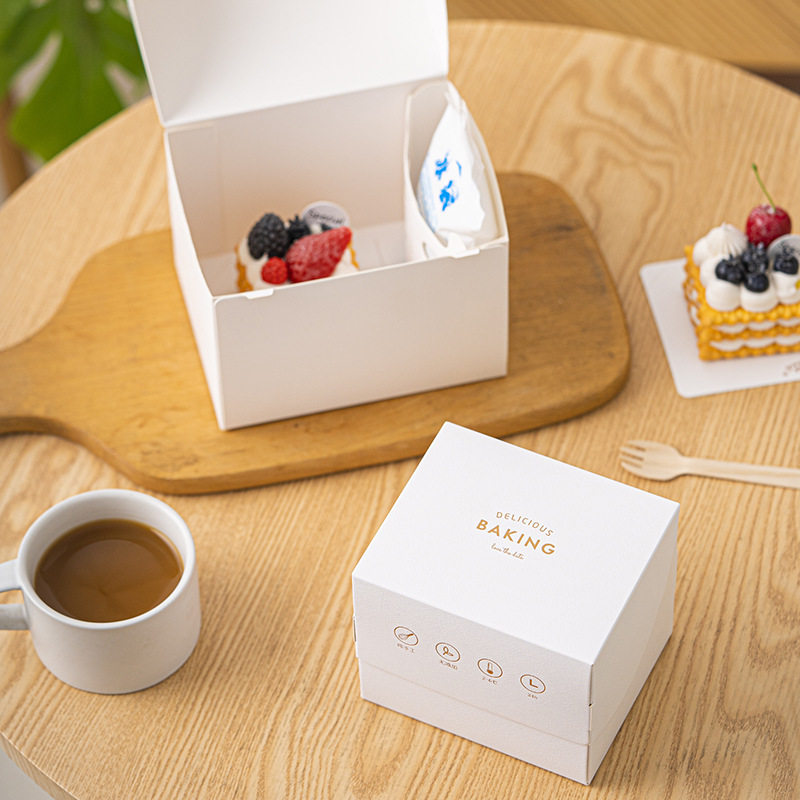 新款千层慕斯蛋糕打包盒点心甜品法式西点切块蛋卷包装盒定制logo