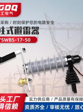 支柱式避雷器HY5WBS-17/50高压10kv户外跌落式氧化锌避雷器