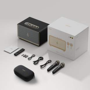 漫步者k歌音响麦克风一体家用客厅环绕户外无线桌面蓝牙音箱K300