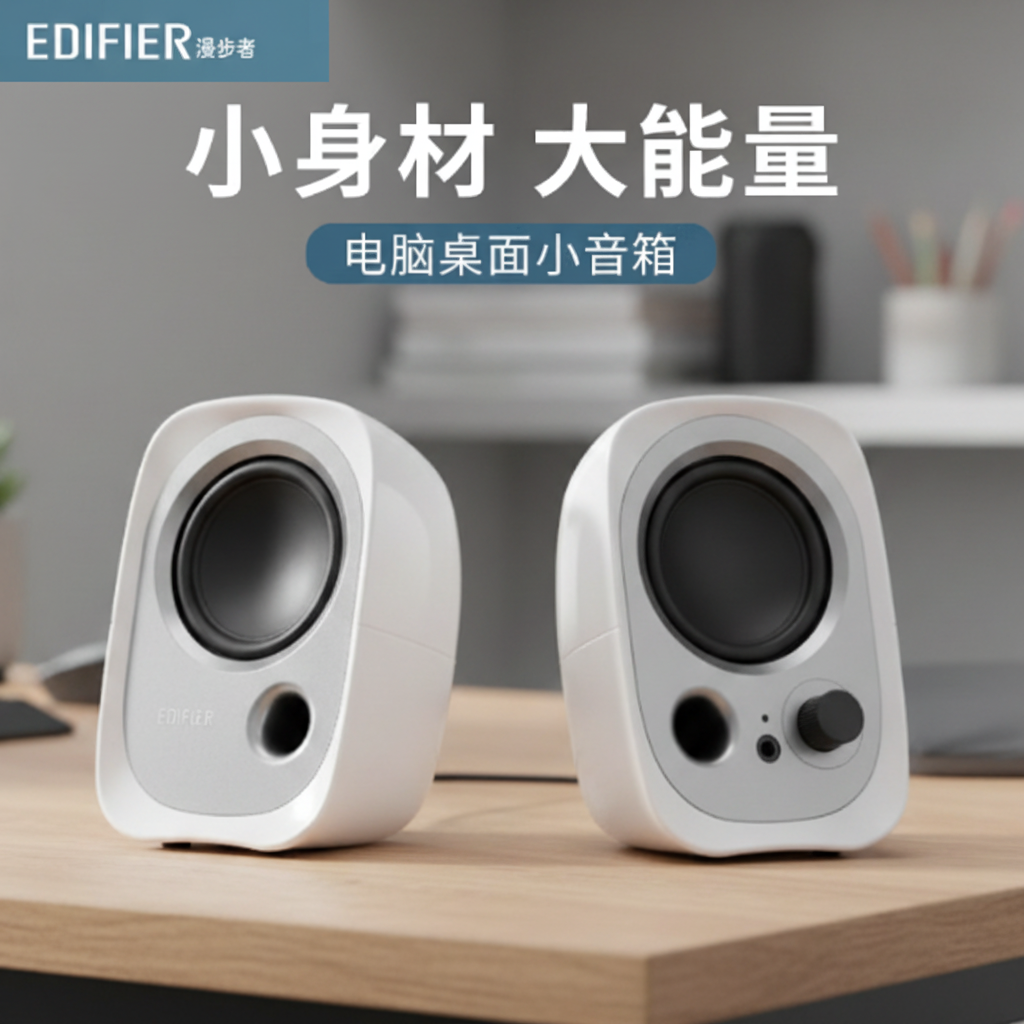 漫步者台式电脑音响家用迷你笔记本小音箱USB影响小喇叭
