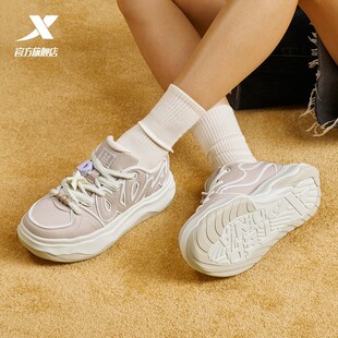 特步可可鞋|板鞋2026春季新款厚底增高女鞋百搭休闲鞋潮流运动鞋