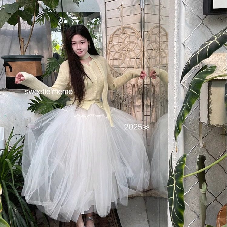 sweetiememe芭蕾柔纱蓬蓬仙女裙