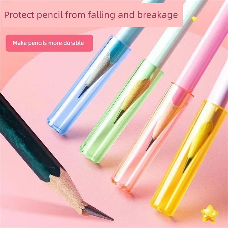 笔帽小学学生笔盖笔盖儿童笔架透明保护套幼稚园惩教员延伸杆延伸