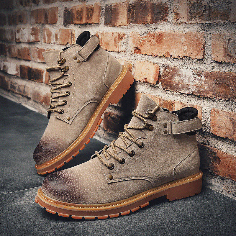 马丁靴男高帮保暖防滑真皮工装靴子男韩版潮流英伦风切尔西靴复古在类目 流行男鞋, 靴子中 - 来自Buy2taobao.com提供专业的淘宝代购服务