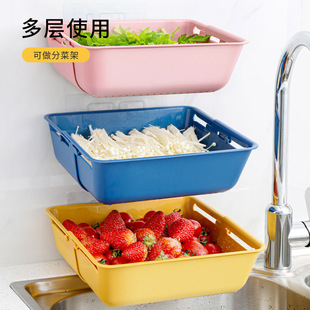 国风家用水槽沥水架蔬菜水果清洗伸缩调节置物架 伸缩沥水篮