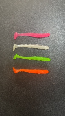 LYDAYE路亚打野  螺纹T尾7厘米路亚软饵T尾鱼软虫翘嘴鳜鱼通杀