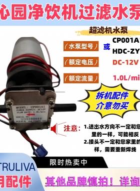 沁园12V齿轮泵兴沃CP001A1/HDC-ZYB01净饮机过滤增压泵原装水泵