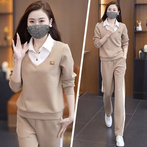 时尚休闲运动套装女2025春季新款