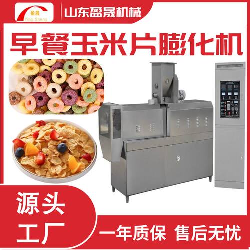 燕麦片生产线 冲泡玉米片生产线 全自动食品膨化机 谷物片膨化机
