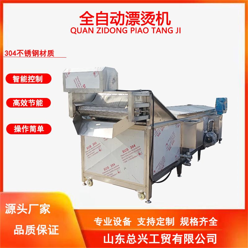 鱼丸304不锈钢蒸煮漂烫机 电加热网带式漂烫机 蔬菜全自动漂烫机