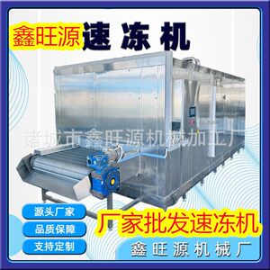 鑫旺源隧道压缩式速冻机白菜速冻加工流水线成套毛豆籽加工急冻机