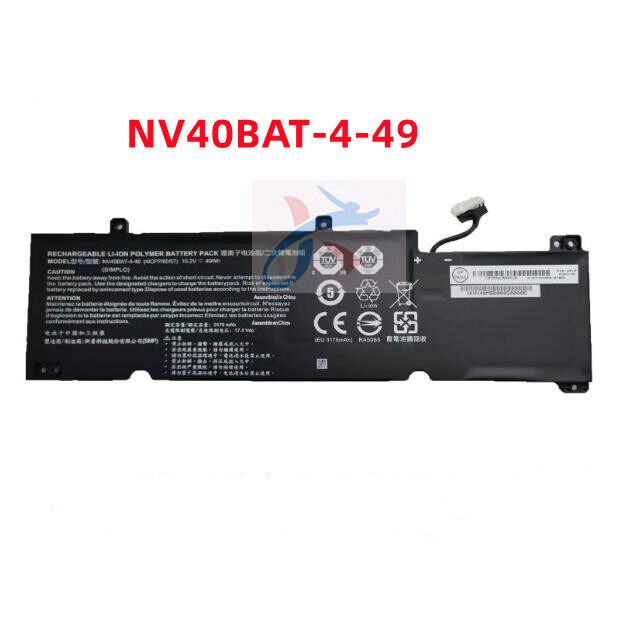 适用雷神iger s1 神舟s7 笔记本xmg core14 电池nv40bat-4-49