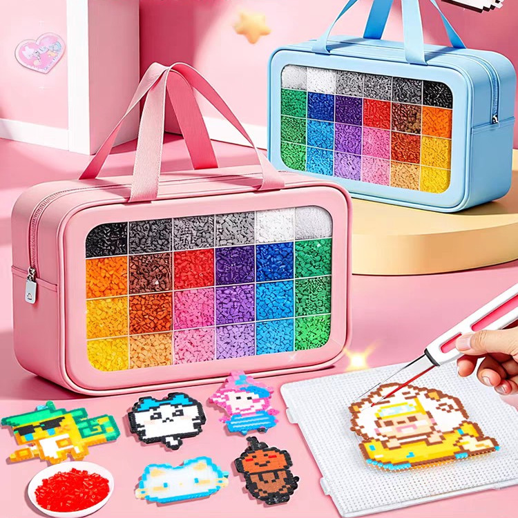 新款拼豆豆玩具女孩手工diy材料包6女童2025火爆生日礼物10岁以上