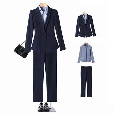 高端职业套装女春秋正装工装气质修身西装外套酒店前台经理工作服