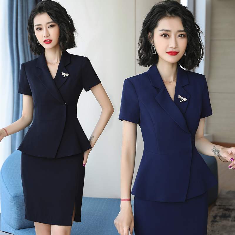 气质女神范工作服短袖正装