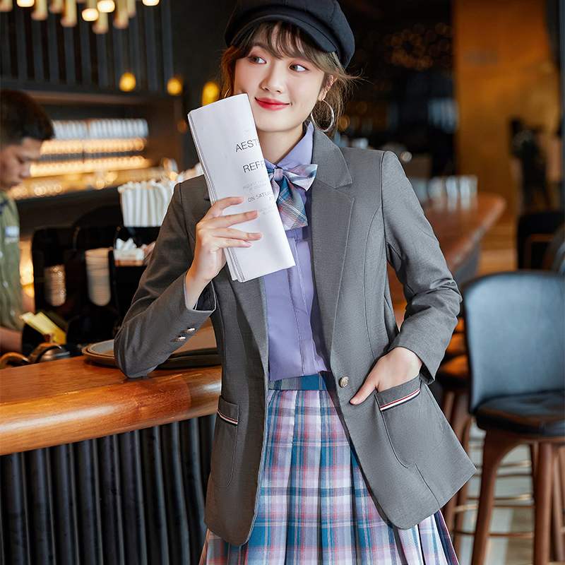 职业装酒吧学院风西服