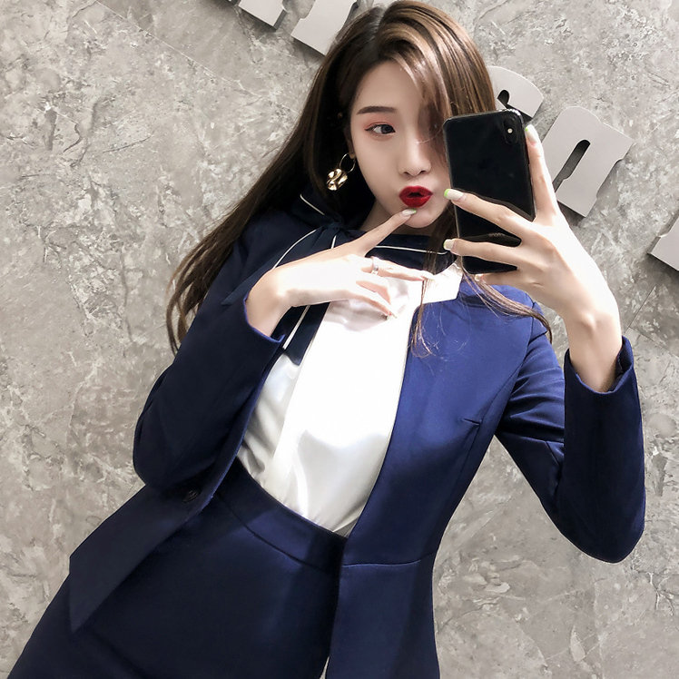名媛空姐制服职业套装正装女高端面试西装女工作服制服气质女神范