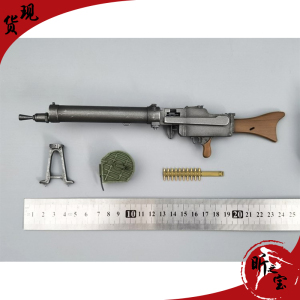 1/6比例 兵人模型配件 德军 MG08/15 机枪 不可发射 现货