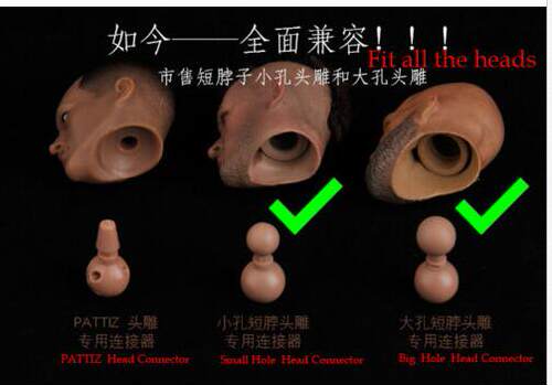 1比6短脖子头雕连接器鞋靴直插连接器