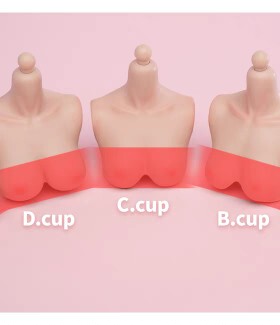 Worldbox女素体大胸替换件配件D罩杯E罩杯 适配AT201 AT202 AT203