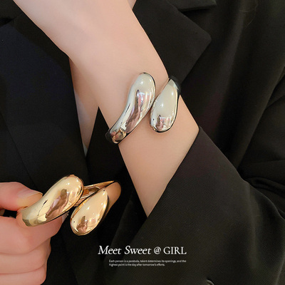 欧美夸张简约气质小众开口手镯