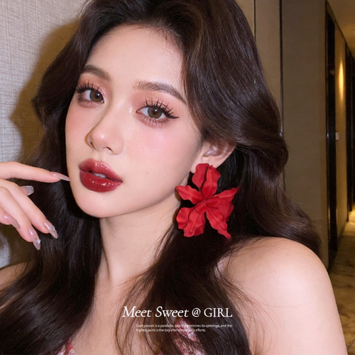 花朵耳钉巨好看独特漂亮小众设计