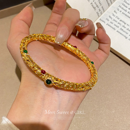 中古vingate金色纹路手镯
