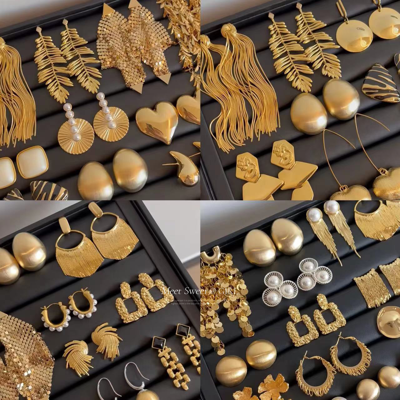 复古金色耳环高级感气质耳钉耳坠