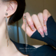 2025爆款 长款 流苏耳环高级感轻奢小众独特耳钉新款 气质夸张耳饰女