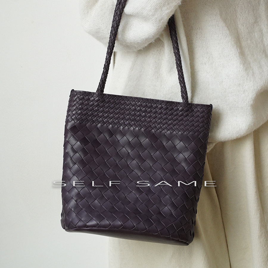SELFSAME头层树膏牛皮腋下托特包知性温婉双织纹麻花手提编织包,箱包皮具/热销女包/男包,通用款女包,淘宝优惠券,粉丝福利购,淘宝优惠卷