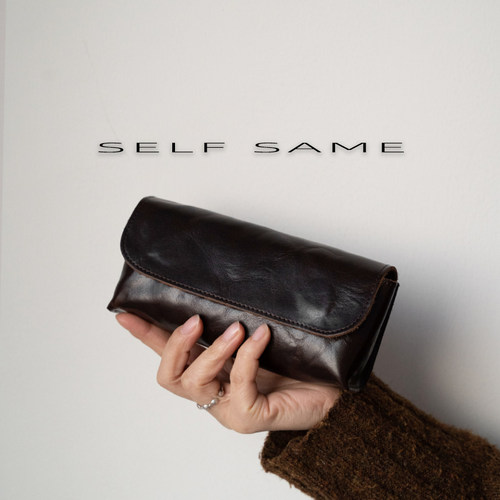 SELFSAME 头层植鞣牛皮 收纳包实用小包 真皮化妆包 精致笔袋