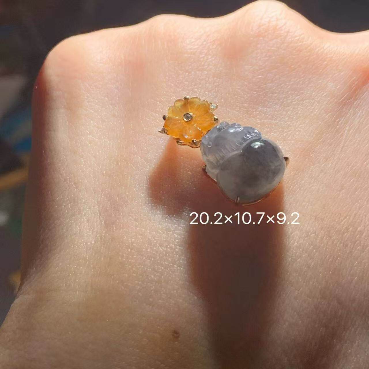 现货翡翠冰乌鸡胖貔貅樱花18k金潘朵啦吊坠手链多用