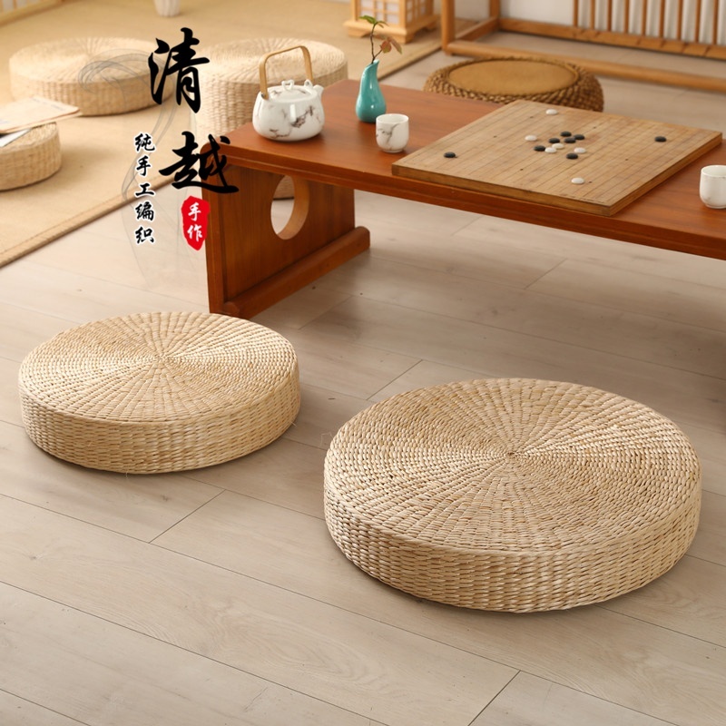 蒲团坐垫草编加厚舒适榻榻米禅修垫打坐拜佛垫瑜伽垫圆形飘窗坐墩