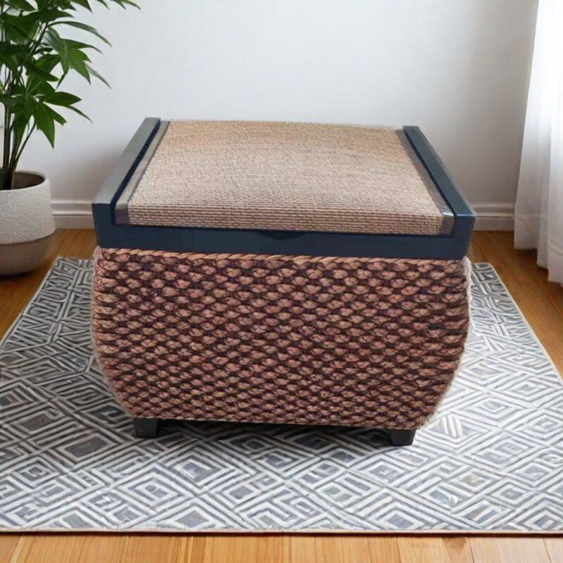 藤编收纳凳储物换鞋凳坐凳