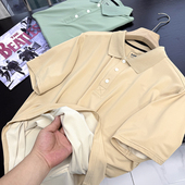 冰爽速干黑科技 潮S00495 POLO衫 吸湿透气大弹力净色男士 短袖