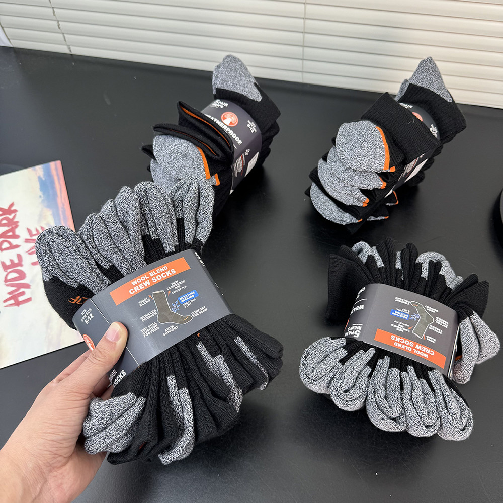 男式运动健身保暖长筒袜户外登山徒步滑雪袜21516