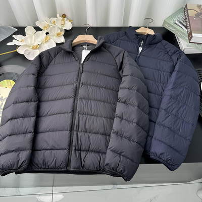 冬季男士高级轻型可收纳短款纯色立领羽绒服潮21416