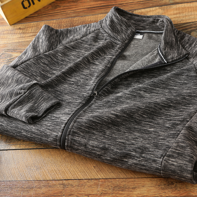 秋复合针织男夹克