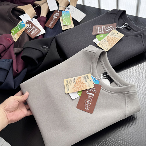 高级空气层面料！舒适百搭简约基础款圆领套头长袖卫衣男25322