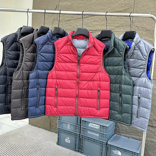 英单牛货 700蓬再生尼龙90鸭绒秋冬男女轻型御寒保暖羽绒背心马甲