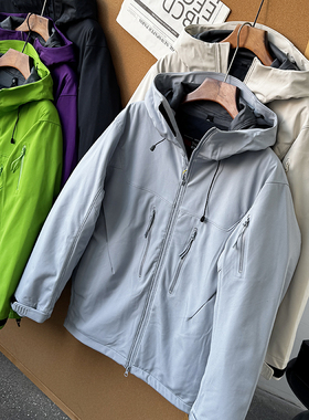 3M科技棉+户外三合一！秋冬男士防风抗水连帽棉衣带内胆外套50263