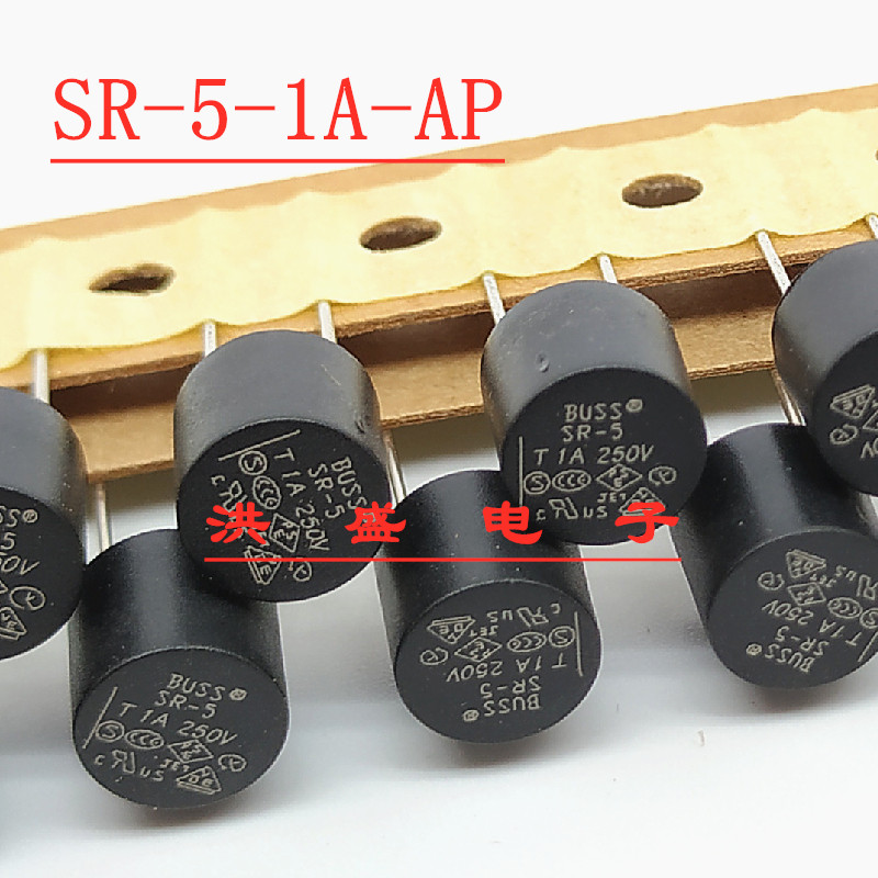 SR-5-1A-AP进口原装BUSS圆形保险丝管 TR5 T1A 250V 延时慢熔断