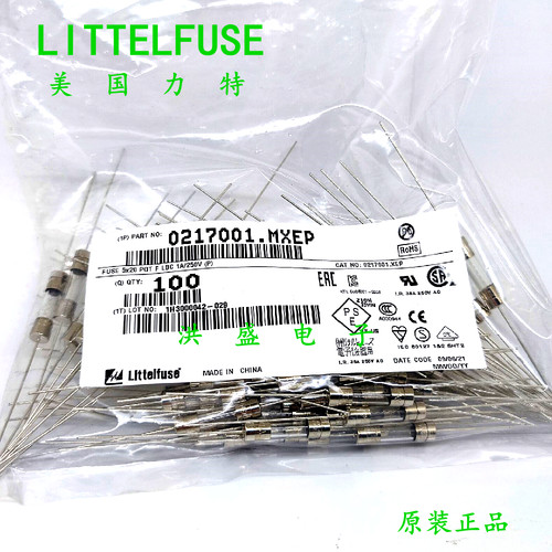 力特玻璃保险丝F1AL250V带引脚