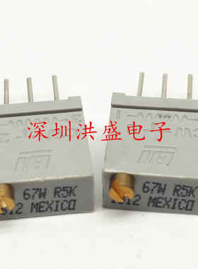 进口美国BI多圈精密微调/可调电位器67WR5KLF 3296W 5K 全新原装