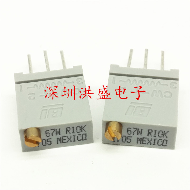 进口美国BI多圈精密微调/可调电位器67WR10KLF 3296W 10K全新原装