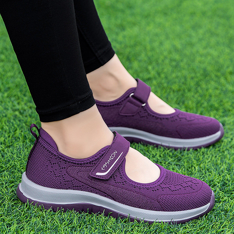 夏季老北京布鞋女老年健步鞋一脚蹬软底老人鞋中老年妈妈运动凉鞋,女鞋,健步鞋,淘宝优惠券,粉丝福利购,淘宝优惠卷