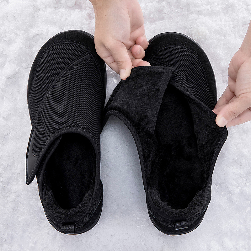 冬季加绒保暖老人鞋软底舒适