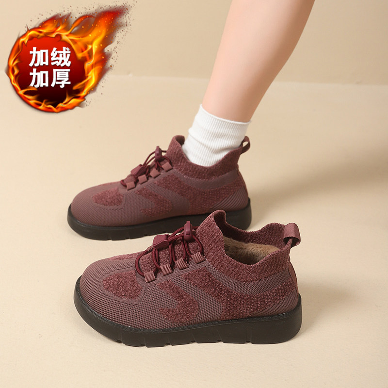 老北京布鞋女2025新款加绒保暖棉鞋一脚蹬奶奶鞋子软底舒适老人鞋,女鞋,帆布鞋,淘宝优惠券,粉丝福利购,淘宝优惠卷